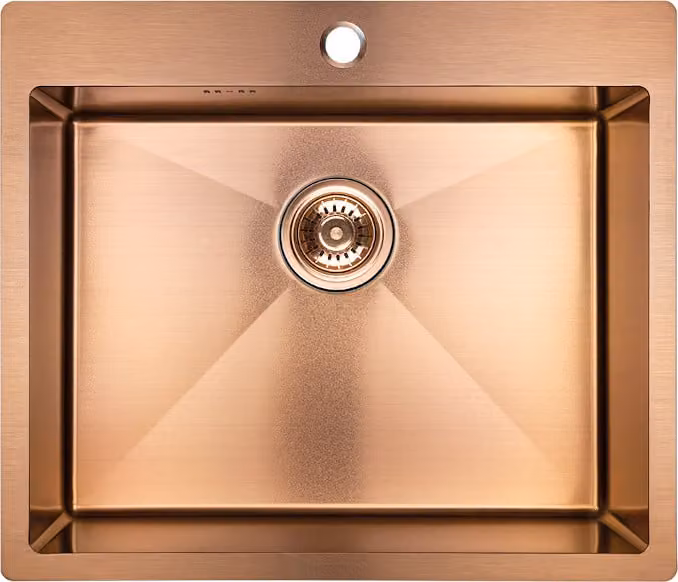 Granitan - Lavello in acciaio inossidabile - Lavello da cucina - Lavello 59x51x19 cm - Oro - Vasca di lavaggio - Vasca di lavaggio