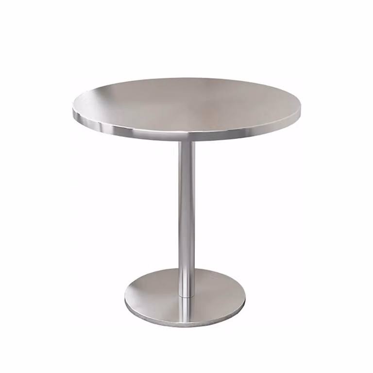 Mobili da ristorazione bar caffè tavolo da ristorazione in acciaio inox piccolo tavolo rotondo tavolo da pranzo tavolo bistrot tavolo rotondo 80x75cm【BXG-HY80】