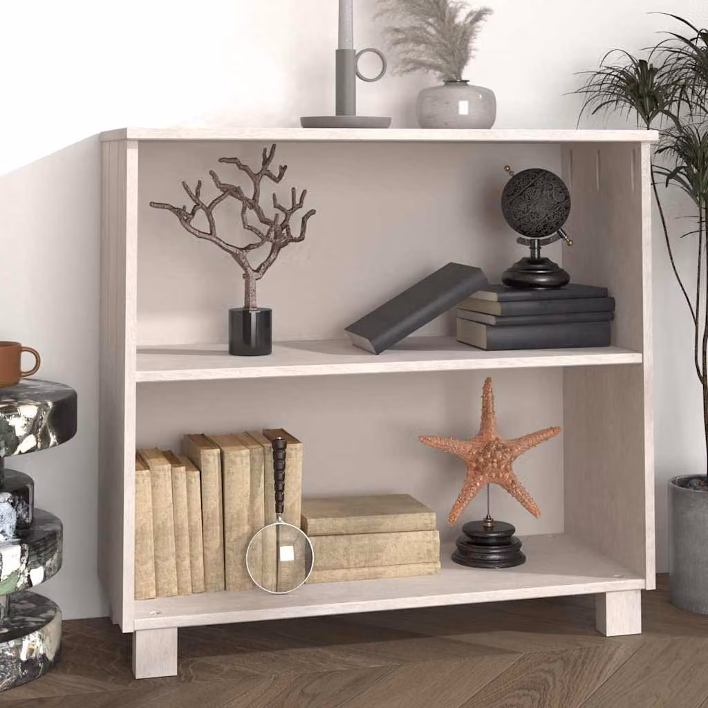 Credenza moderna vidaXL HAMAR in legno di pino bianco L/P/H: 85 x 35 x 80 cm