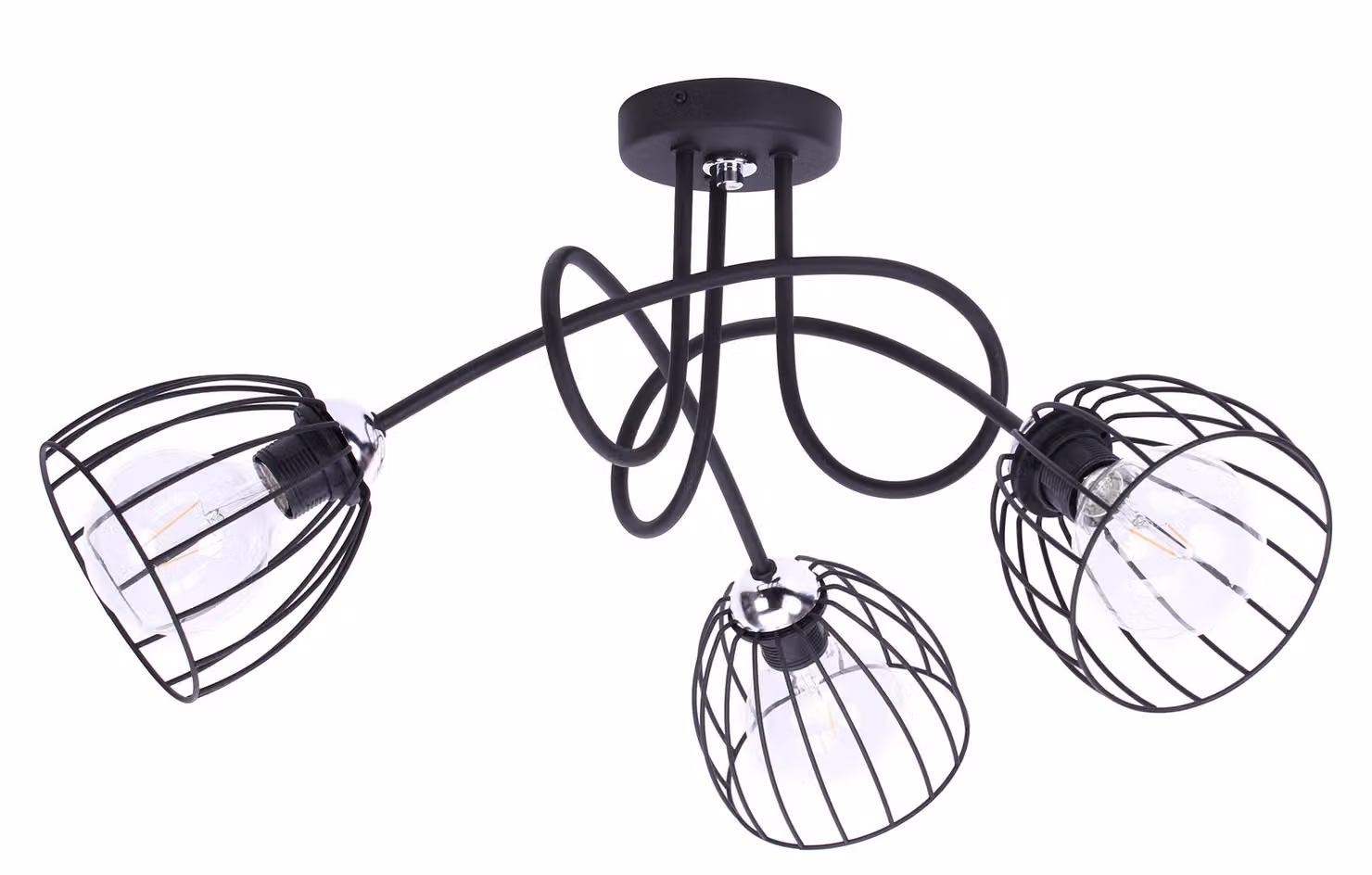 LOFT Lampada a sospensione in filo di cromo, LED E27