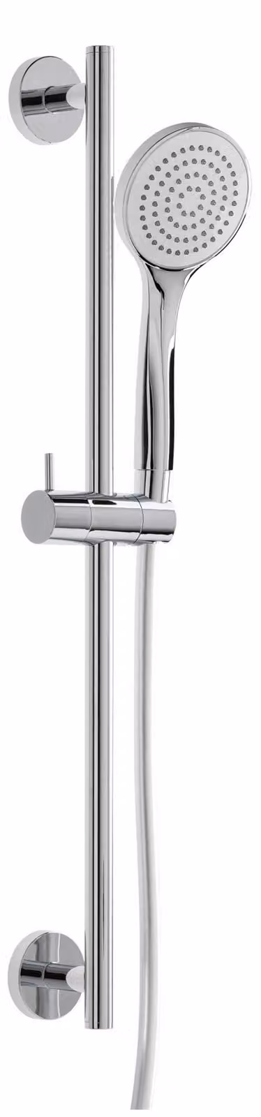 Set di accessori per doccia da parete, modello LIVING SPA, marca Herzbach, forma rotonda, lunghezza 900 mm, soffione manuale da 100 mm, finitura cromata