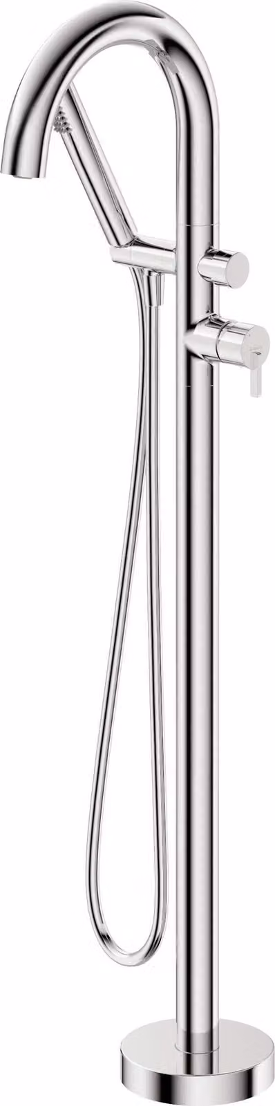 Freestanding bath faucet with shower set