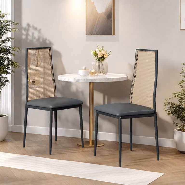 Sedie per sala da pranzo set di 2 sedie imbottite in velluto nero sedia per sala da pranzo set di 2 sedie per cucina sedia per soggiorno con schienale gambe in metallo per sala da pranzo soggiorno