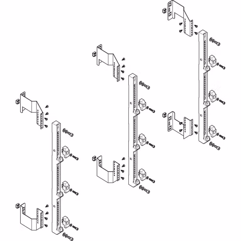 Modulo sbarra collettrice ABN piatto 3-4FB/5RE 185 mm per CU 30x10 - 60x10 mm, a 3 poli, EBM 150 mm MFS45903