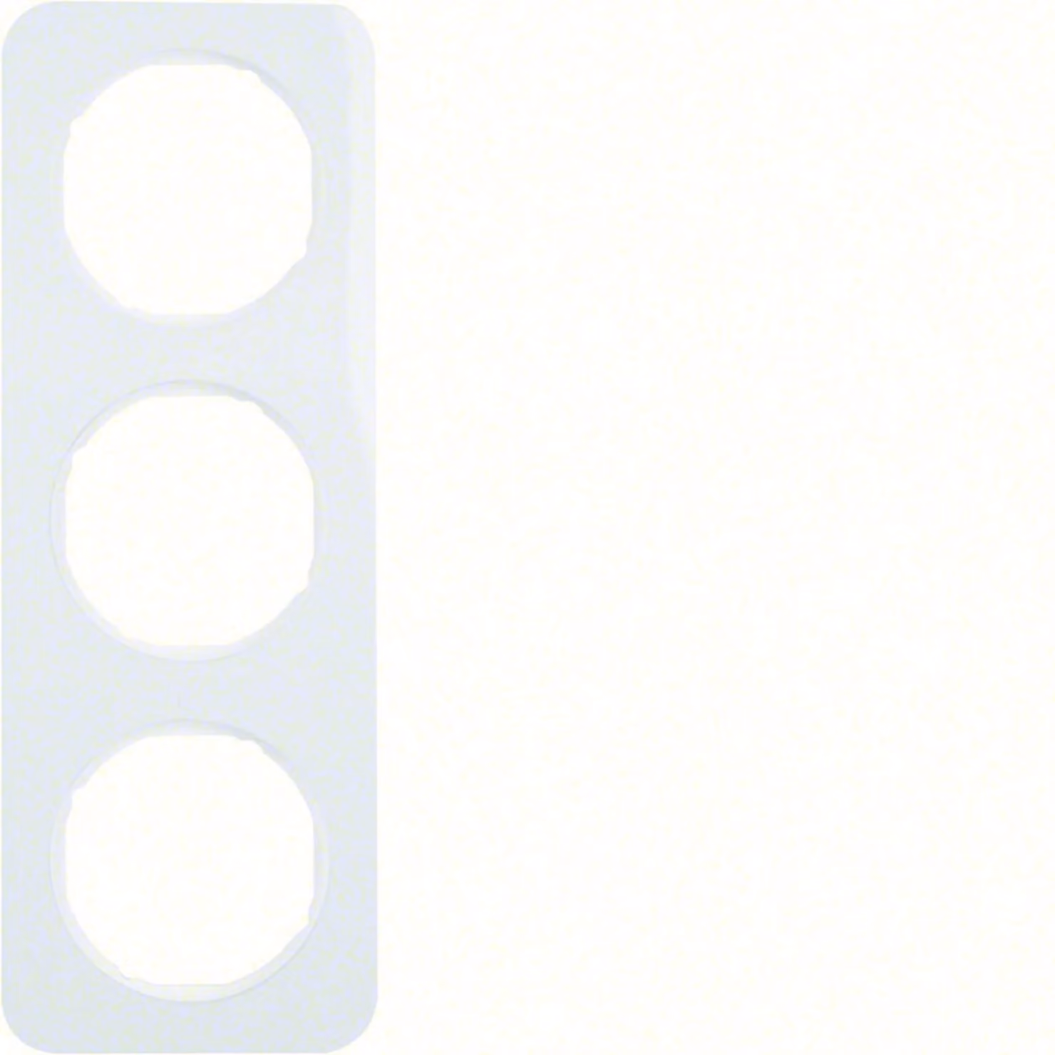 Berker frame pows/gl 3-gang 10132189