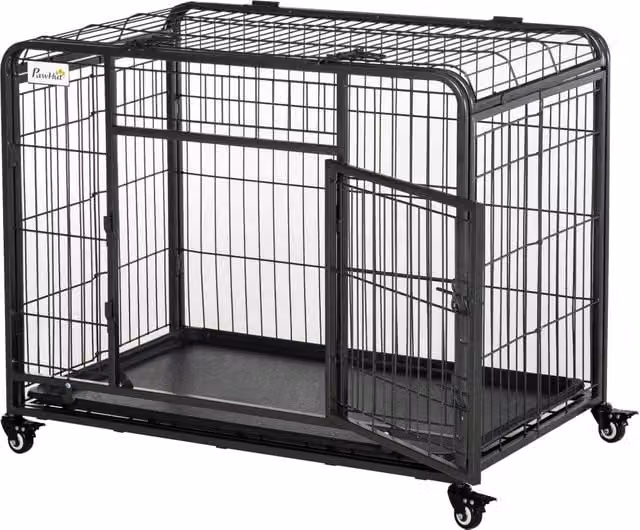 Casetta per cani pieghevole Zephmum grigio L: 94 cm, P: 58 cm, H: 69.5 cm – 1