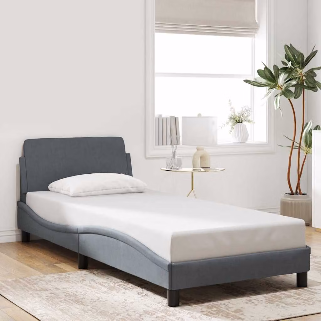 Giroletto vidaXL Dover Grigio Scuro in Velluto 90x200 cm