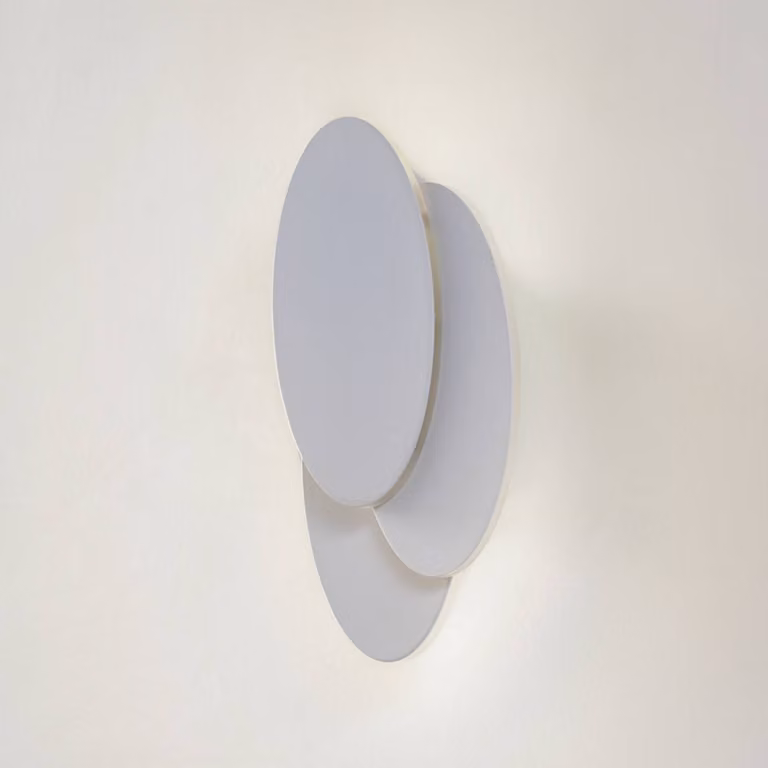 Applique da parete a LED Kolme Lindby, Bianco / Opale, Soggiorno / Sala da pranzo, Plastica, Moderno, Applique a LED