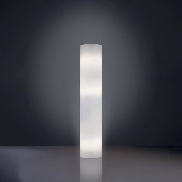 Piantana da terra moderna Linea Zero Polilux Bianco con 3 luci E27