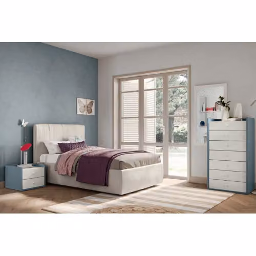 Comodino due cassetti con top vassoio Tray