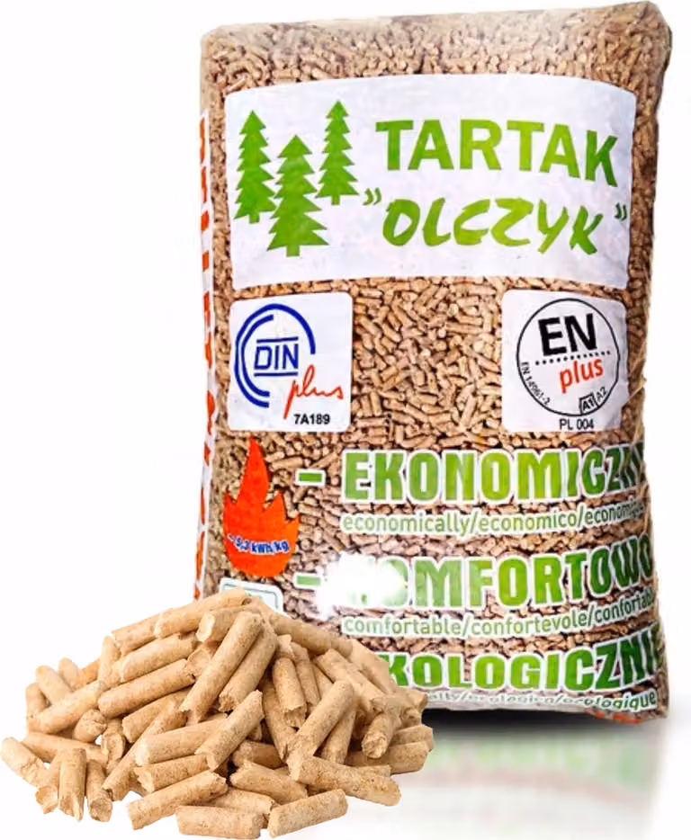 Pellet di legno Tartak Olczyk 15 kg sacco 6 mm massima qualità