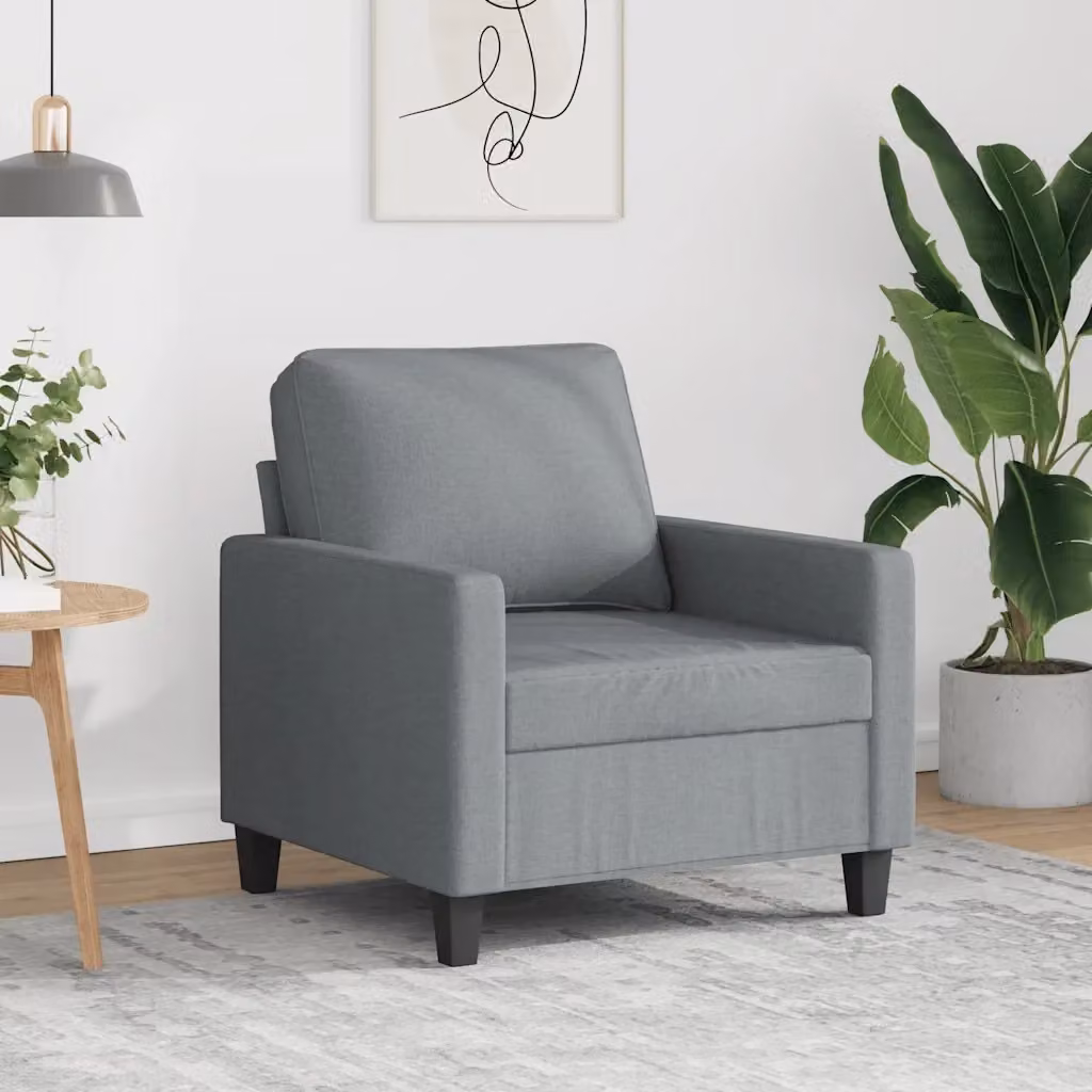 Poltrona Relax Moderna Grigia con Braccioli e Struttura in Metallo – 2