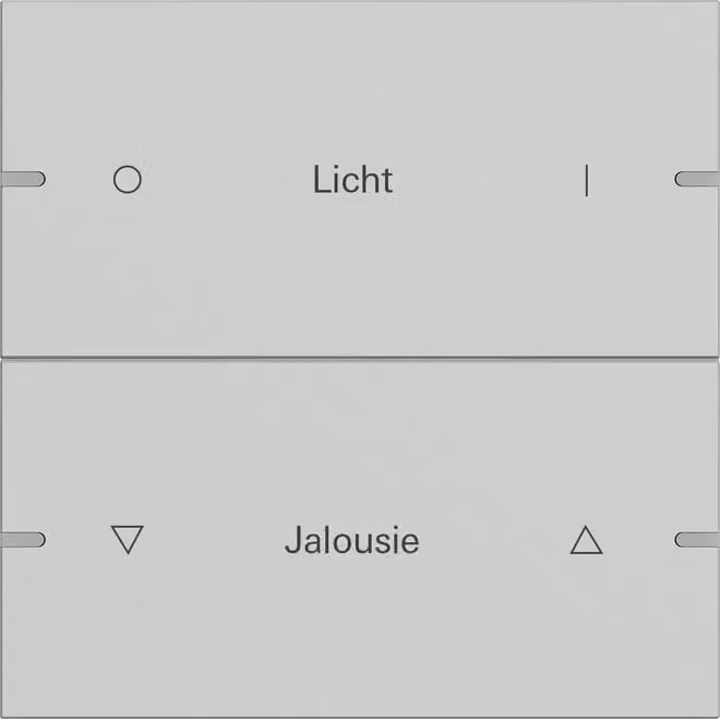 Set di pulsanti a bilanciere Gira 2f con sensori a pressione individuali, 4,95, grigio alluminio (laccato), 5032915