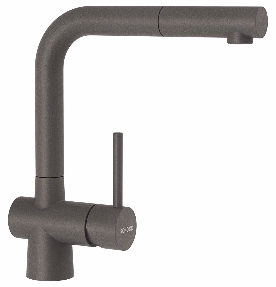 Rubinetto da cucina Schock Laios (bocca estraibile) Cristadur Silverstone SIL