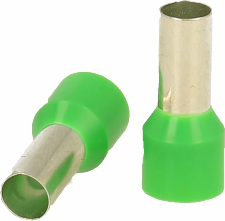 Capicorda DIN 46228 parte 4 isolati, dimensione N, codifica colore WE sezione 16 mm² verde - 1 pezzo