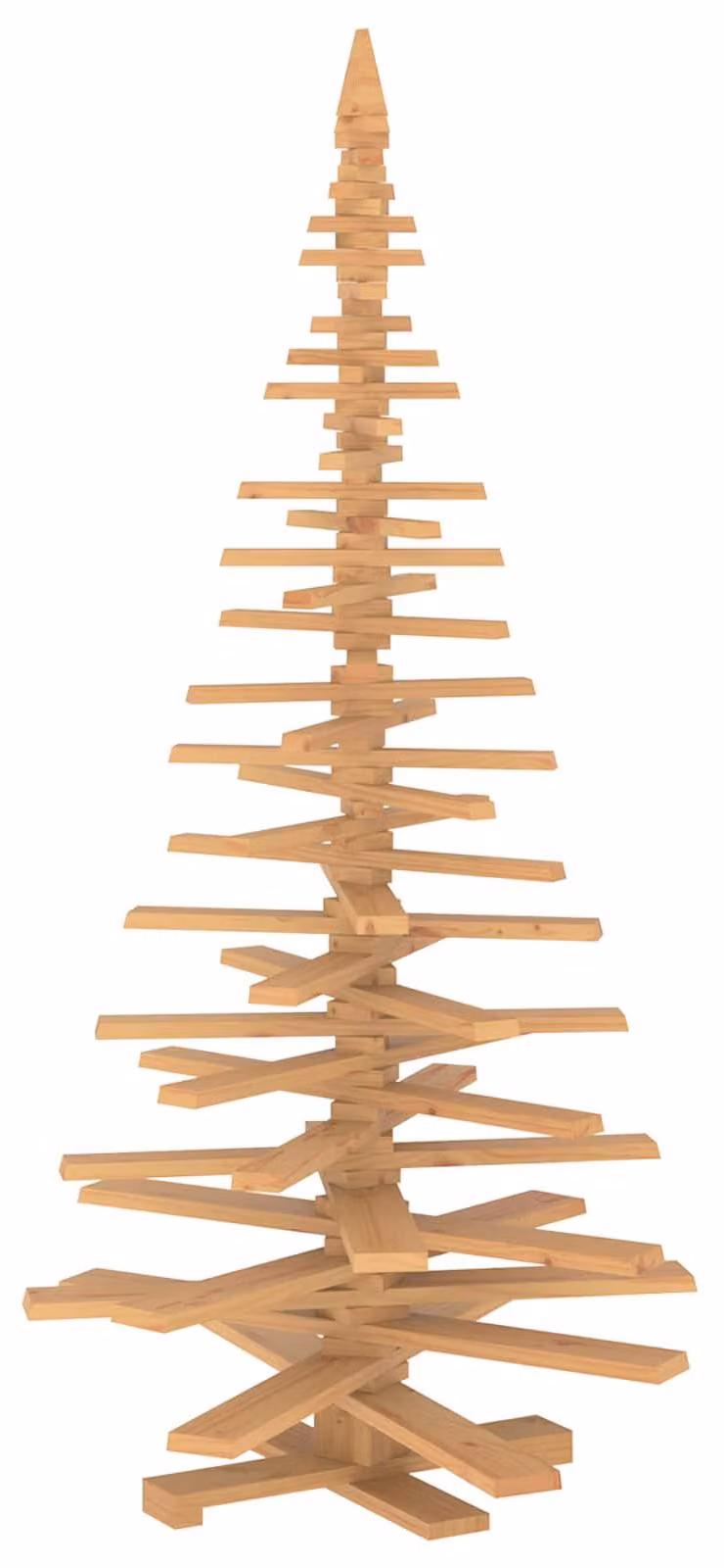 Albero di Natale in legno KOTKA, 210 cm, realizzato in legno massello di pino