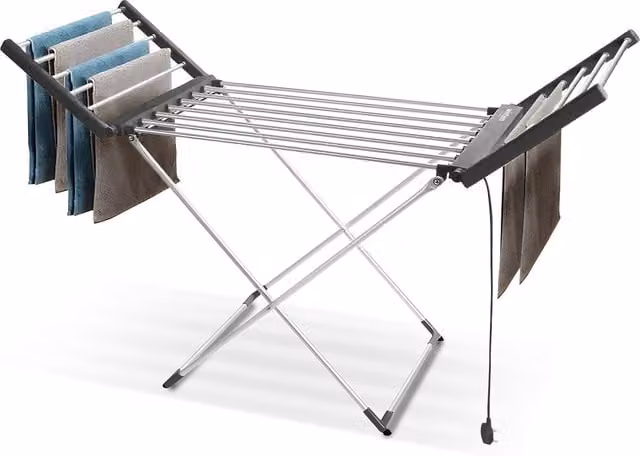 Stendino Elettrico Magic Dry XL Wintem in Alluminio Argento L: 148 cm, H: 90 cm, P: 53 cm