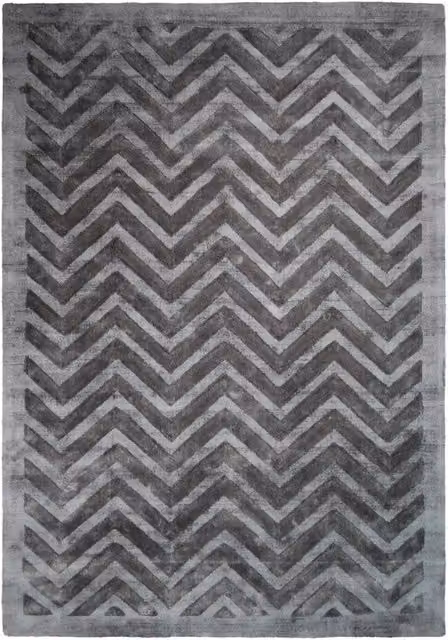 Tappeto di design Luxury 400 grigio antracite in viscosa