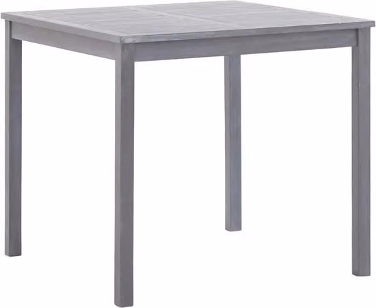 Tavolo da giardino 80x80x74 cm in legno di acacia grigio massello