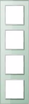 Jung 4-gang cornice A creazione bianco opaco AC584GLWMT (AC584GLWMT)