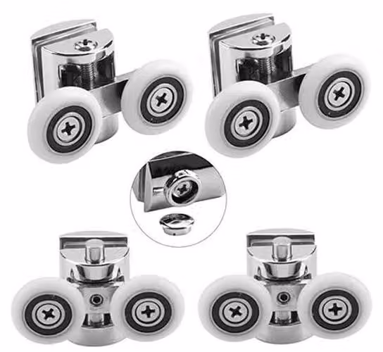 Solidchoice - Set di 4 ruote di ricambio per porte doccia scorrevoli