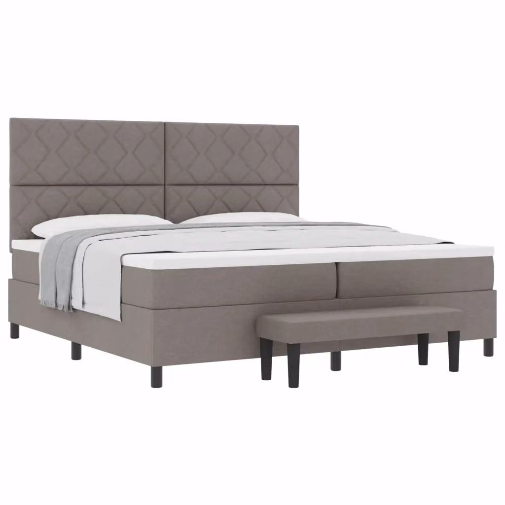 Letto ibrido con molle a tasche e cassetti vidaXL in tessuto grigio L/P/H: 200 x 200 x 280 cm – 2