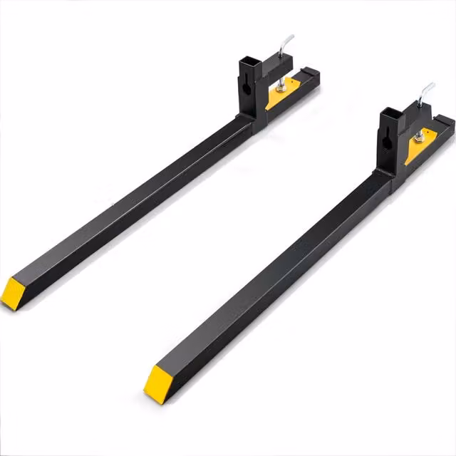 Coppia di Forche per Pallet per Benne Trattori e Minipala HC60-2000 in Acciaio 149cm Capacità 907kg Forche Rimovibili Robuste