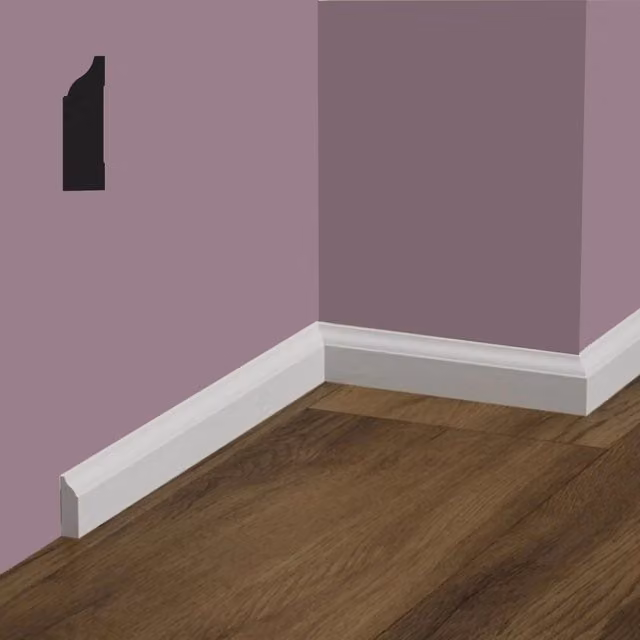 Battiscopa FIRENZE Eternal Parquet in polimeri FeelingWood-HD Bianco 32x10 mm