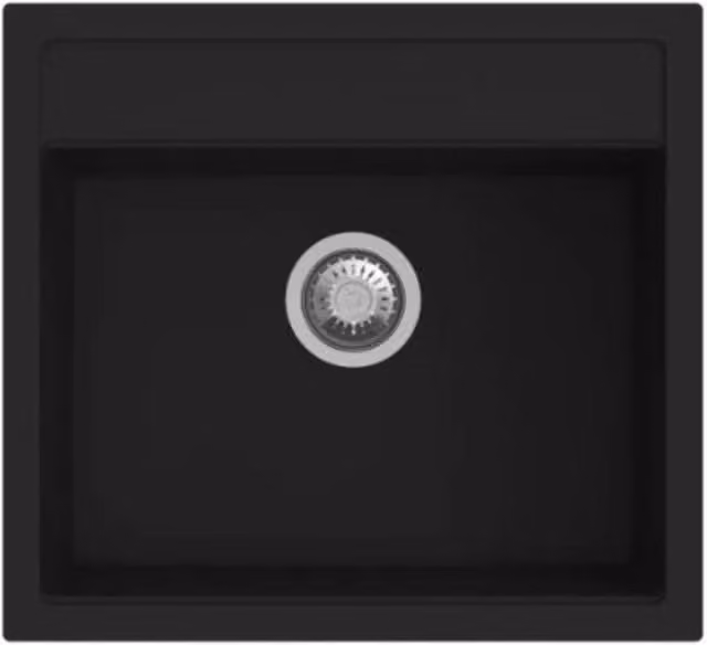 Lavello Waltz in fragranite 1 vasca 56x51 colore nero