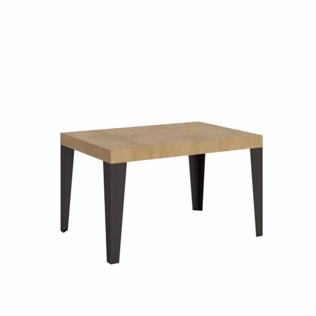 Tavolo allungabile Itamoby Flame in finitura quercia natura con gambe antracite, L: 110-194 cm, P: 70 cm – 2