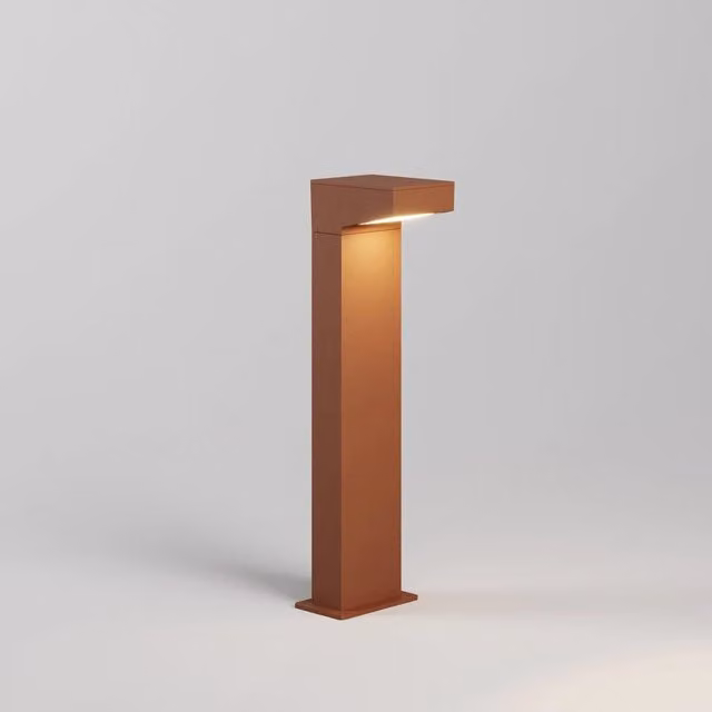 Forward Paletto Luminoso Asimmetrico LED 13W 3000K IP65 in Alluminio Colore Marrone per Illuminazione Esterna Giardino L/P/H: 13 x 15 x 50 cm – 1