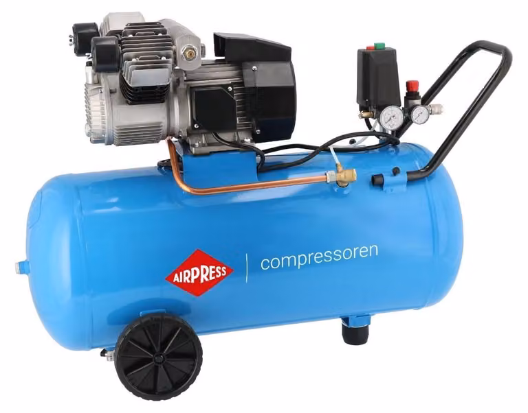 Compressore d'aria da 100 litri - Pressione di esercizio: 10 bar - Potenza: 2,5 cavalli - Elettrico - Uso industriale