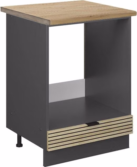 Mobile per forno da incasso Fame-Line Vicco in quercia e antracite, L: 60 cm