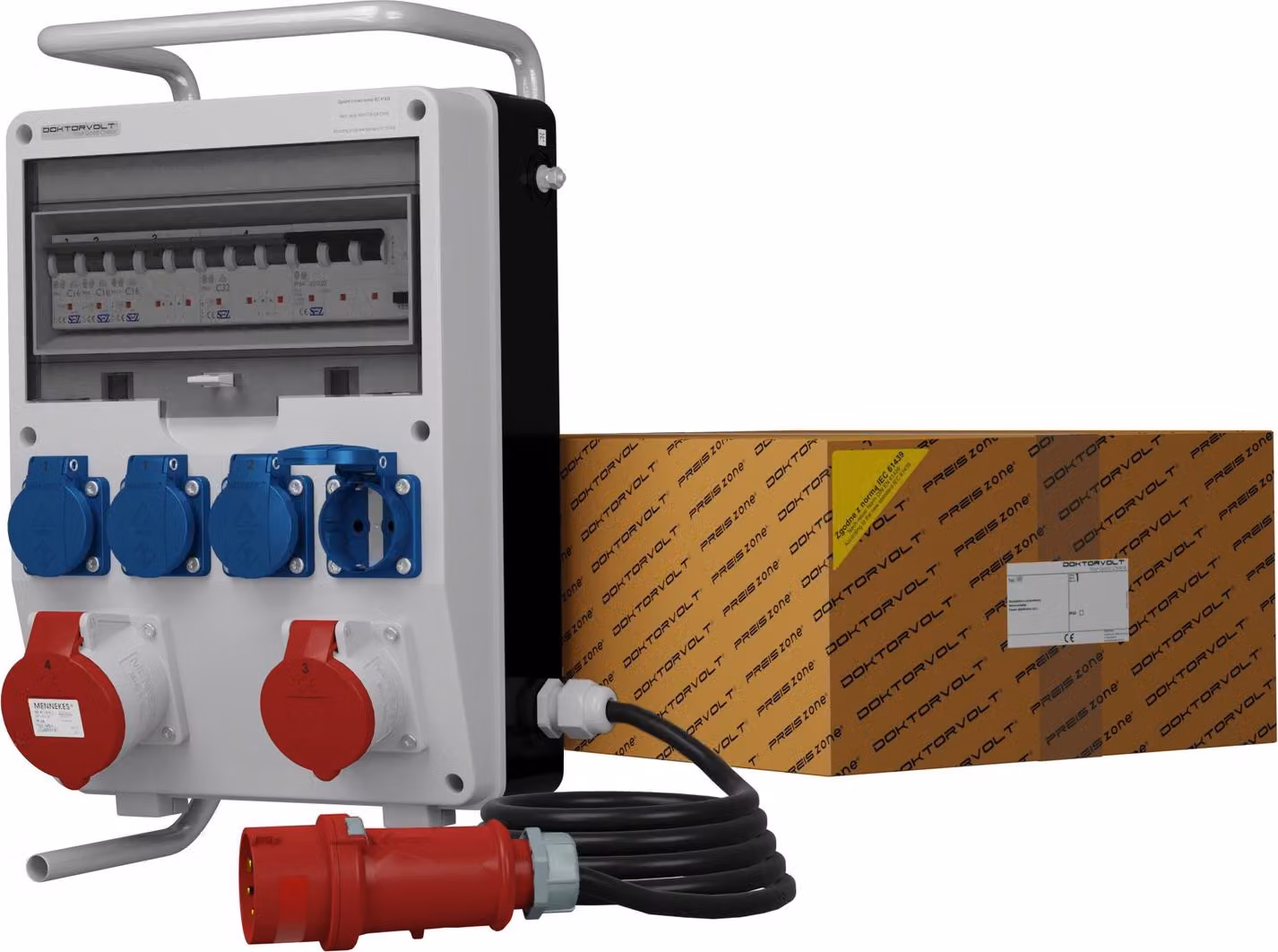 Distributore di potenza TD-S/FI 32A 16A 4x230V SKHU Doktorvolt® 9368