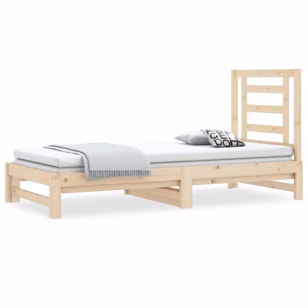 Dormeuse estraibile VIDAXL in legno massello di pino rustico, 2 unità da 90 x 190 cm – 2