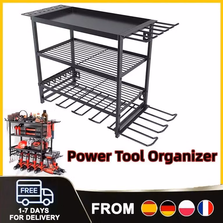 Elzusha: Organizer per utensili da parete, realizzato in metallo