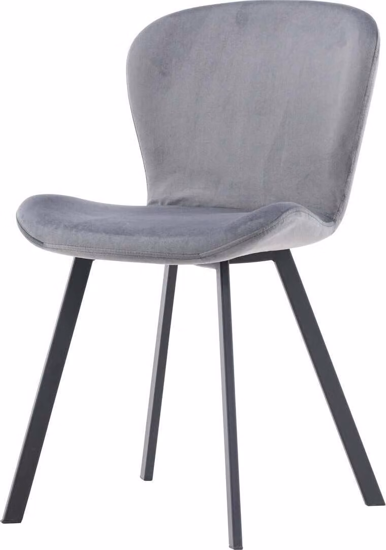 FURNLUX Sedia da sala da pranzo Lilja Grey Und Black 48cm / Hauptfarbe: Grau / Dimensioni: 48 x 50 x 80 cm