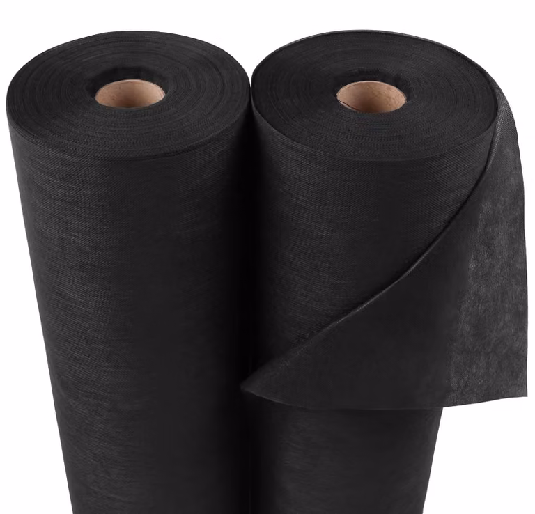 Tessuto agroindustriale nero, 1,60 m di larghezza, 50 grammi al metro quadrato, con protezione UV, rotolo da 80 metri