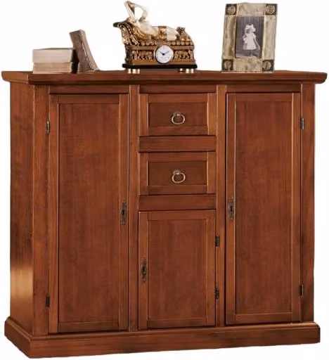 Madia credenza Mobili 2G con 3 porte e 2 cassetti color noce L 100 cm, P 39 cm, H 85 cm – 1