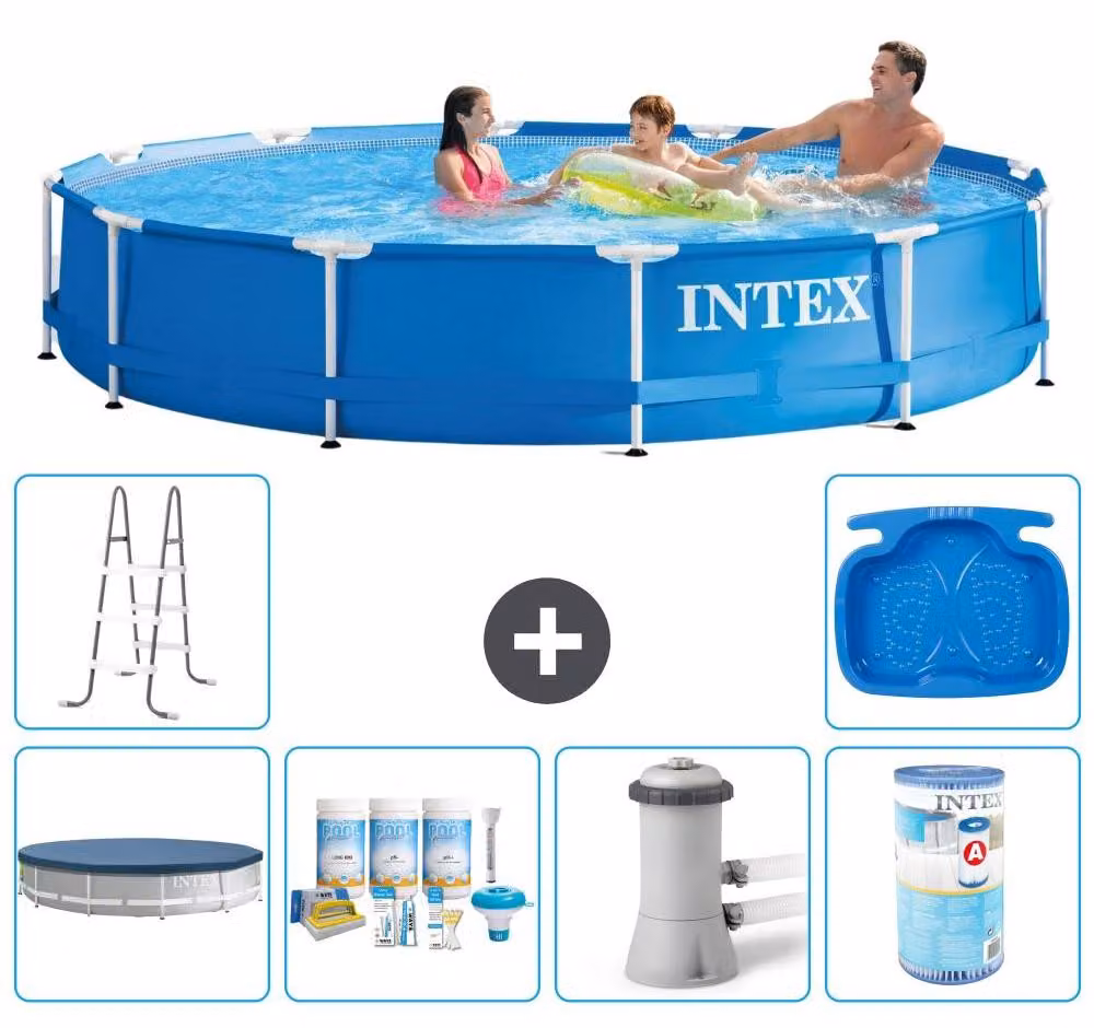 Piscina fuori terra a struttura - 366x76 cm - 7 pezzi - Modello S41558