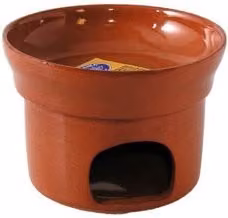 Set fonduta Bagnacauda Vulcania in terracotta marrone