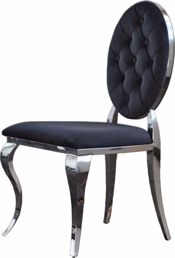 KAWOLA sedia LINDA sedia da pranzo in velluto barocco nero