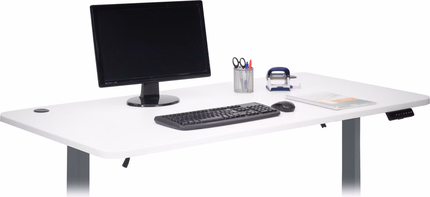 Piano di lavoro HWC-D40 per scrivanie, piano di lavoro, 160x80cm MVG ~ bianco
