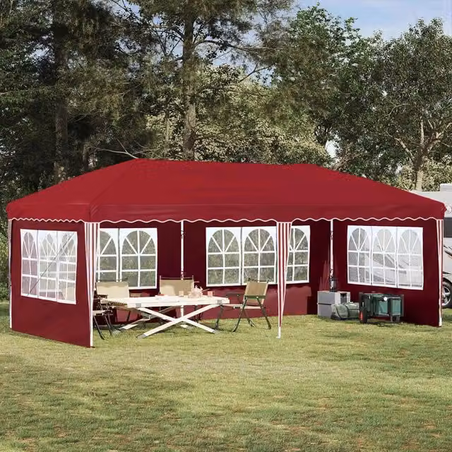 Tenda per feste a pop-up-Gazebo 575 x 289 x 245 cm Borgogna