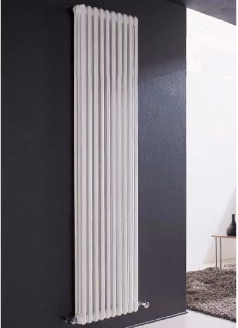 Radiatore Termosifone Cordivari Ardesia in Acciaio Tubolare Bianco 3 Colonne 20 Elementi H 1800 cm x Interasse 174.4 cm