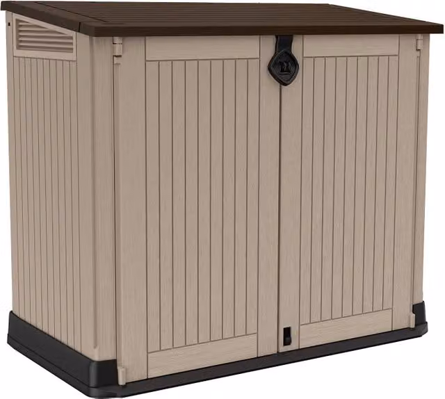 Baule Porta Attrezzi da Giardino Store in Out Midi in Resina Effetto Legno