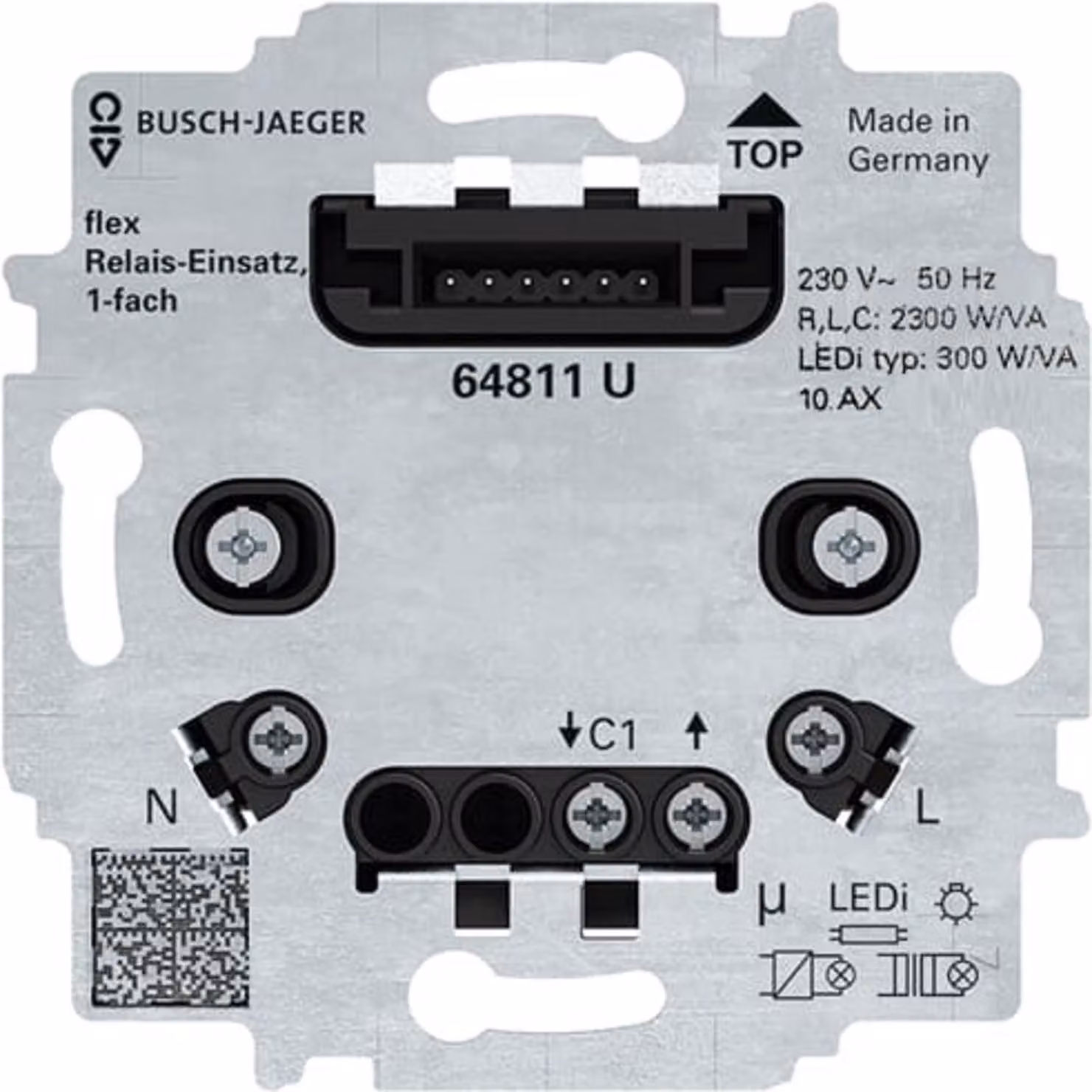 Busch-Jaeger Relais-Einsatz flex 64811 U (2CKA006800A3041)