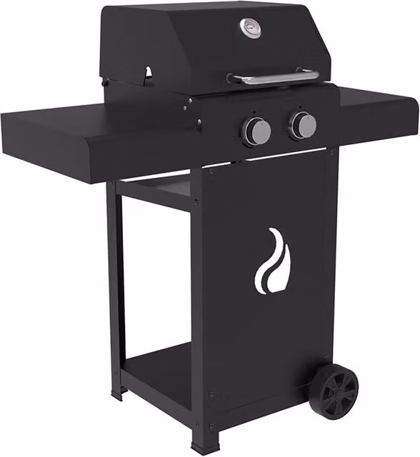 Barbecue a Gas 104,5x45,5x115 cm 2 Fuochi in Acciaio Pereda Nero