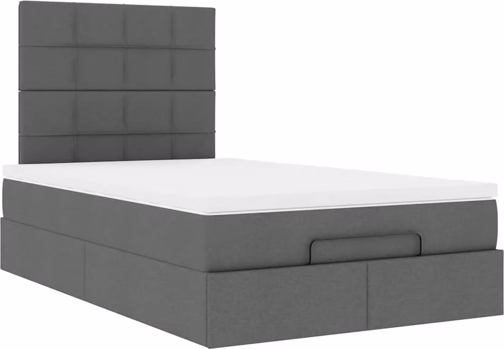 Struttura Letto Pouf con Materasso 120x200 cm in Tessuto
