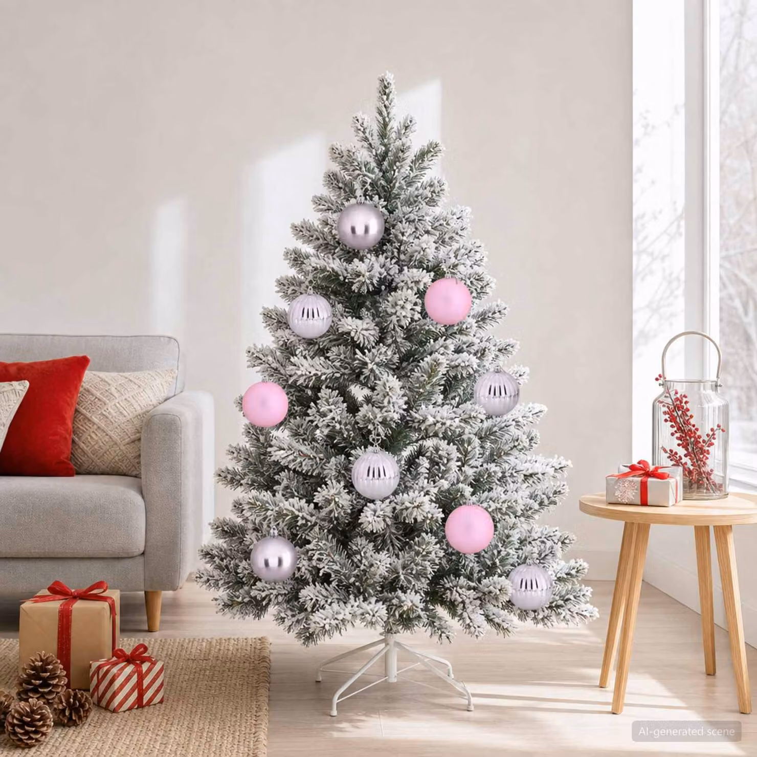 vidaXL Set di palline di Natale XL 9 pz Rosa Ø 15 cm Plastica